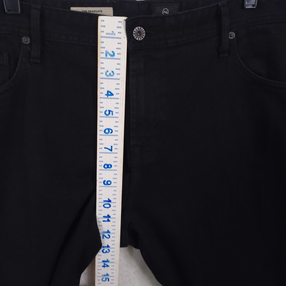 AG Adriano Goldschmied The Graduate Jeans Mens Black Size 40x34 Fit 40x30 - Picture 6 of 16